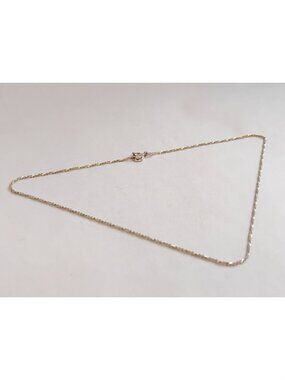 Solid Silver Choker Necklace, Hallmarked 925 - Twisted Singapore Chain, 35 cm